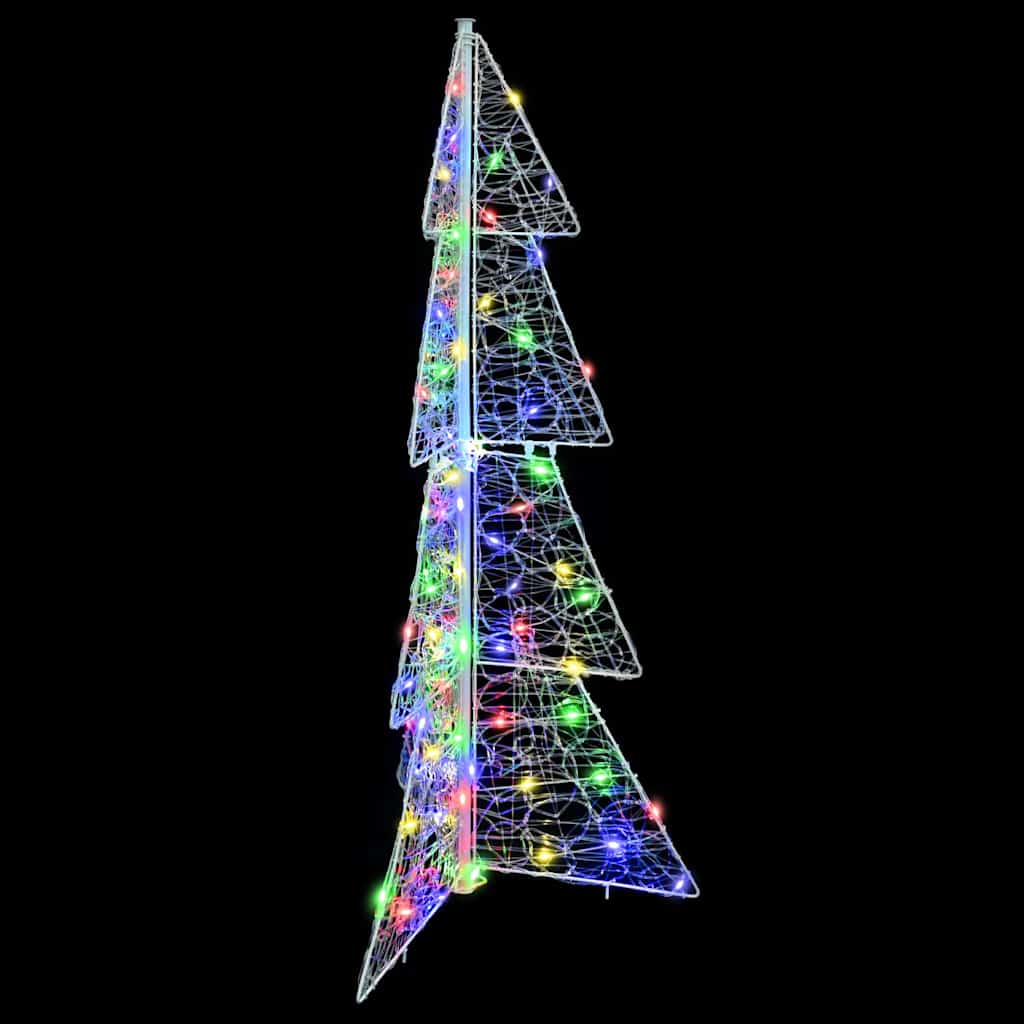 Julgran 100 LED-lampor Flerfärgsdesign 120 cm Akryl