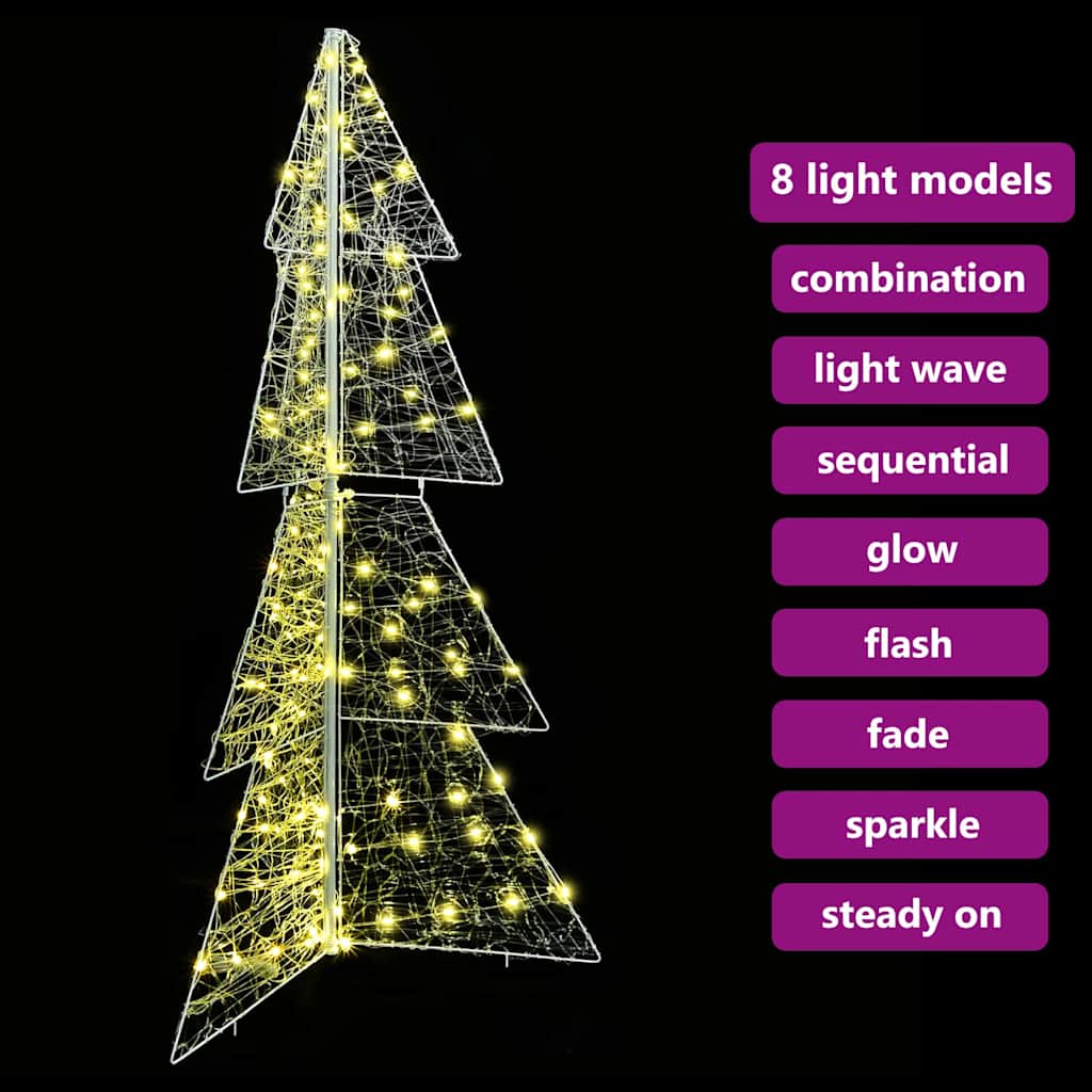 Julgran 160 LED-lampor Varmvit 150 cm Akryl