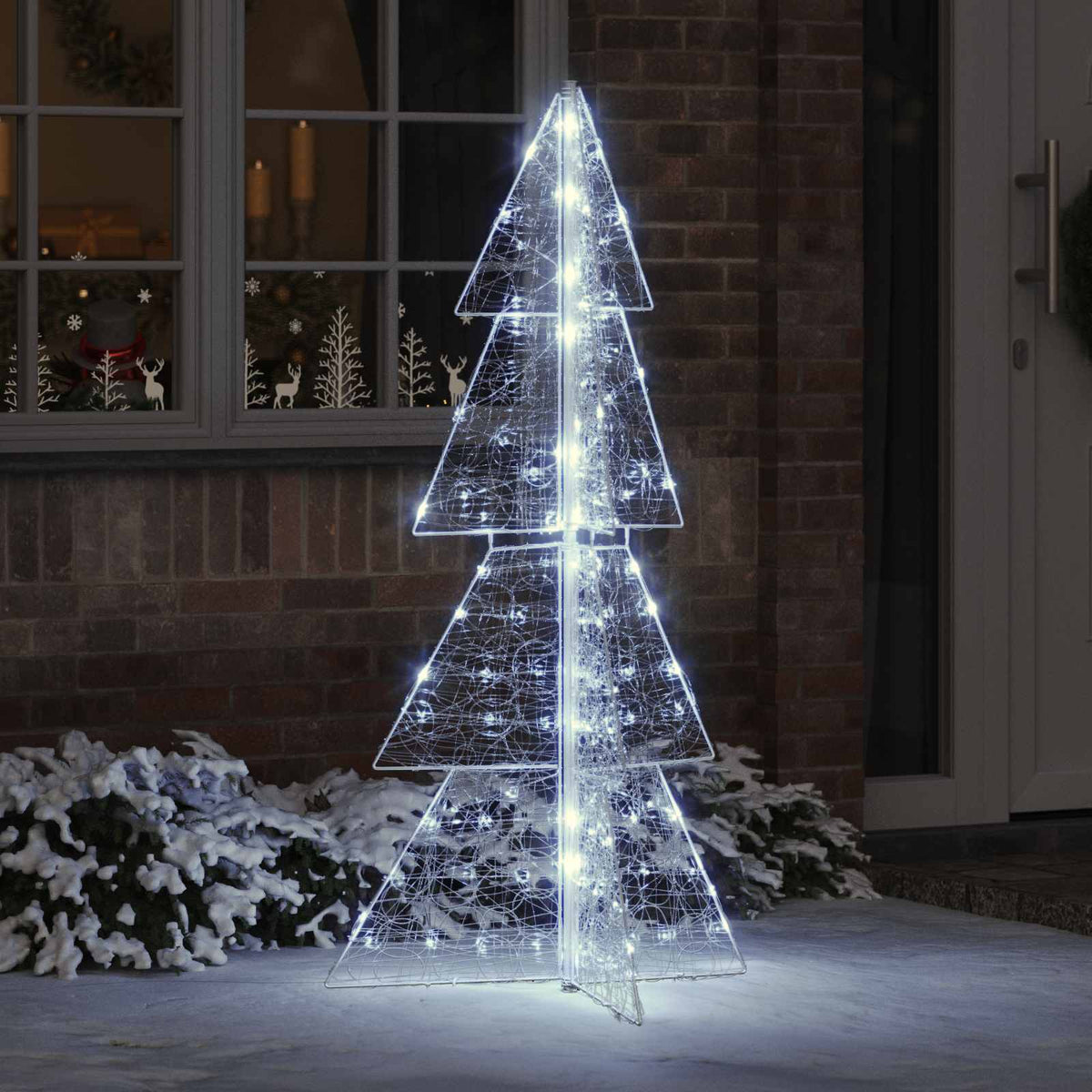 Julgran 160 LED-lampor Kall Vit 150 cm Akryl