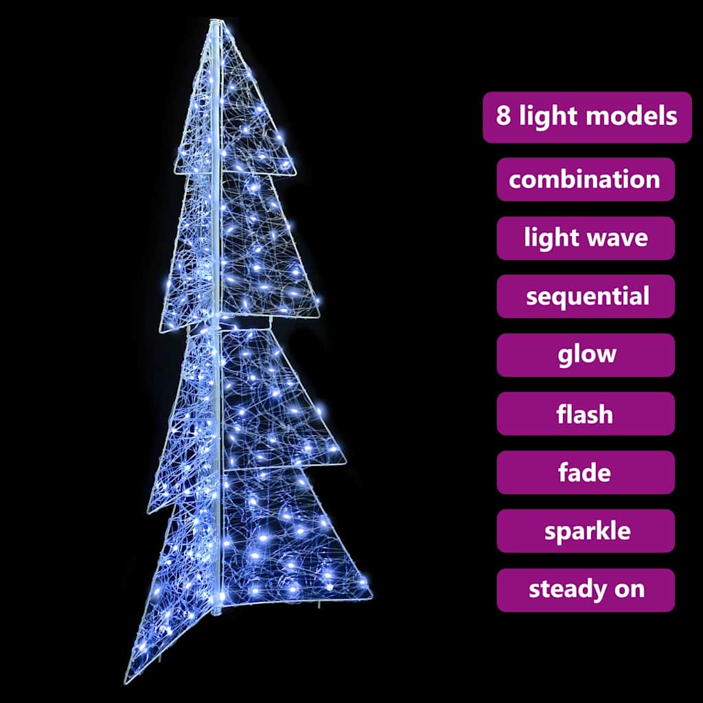Julgran 160 LED-lampor Kall Vit 150 cm Akryl