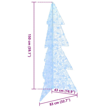 Julgran 160 LED-lampor Kall Vit 150 cm Akryl