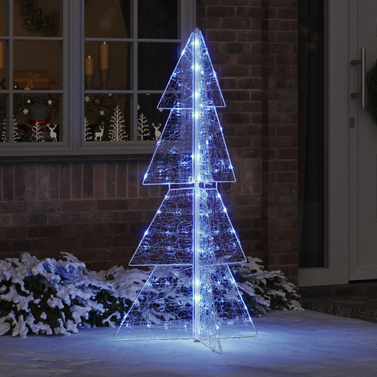 Julgran 160 LED-lampor Blå 150 cm Akryl