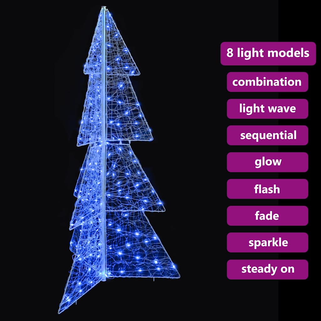 Julgran 160 LED-lampor Blå 150 cm Akryl