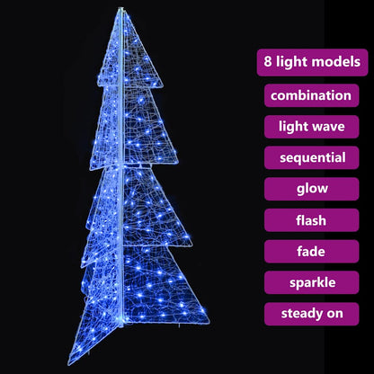 Julgran 160 LED-lampor Blå 150 cm Akryl