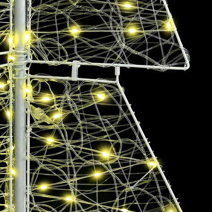 Julgran med 240 LED-lampor Varmvit Akryl 180 cm