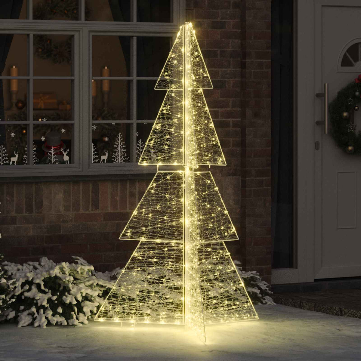 Julgran 240 LED-lampor Varmvit 180 cm Akryl