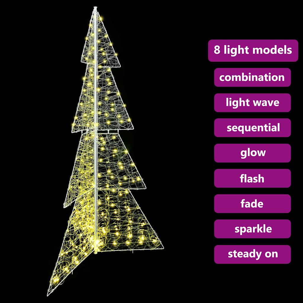 Julgran 240 LED-lampor Varmvit 180 cm Akryl