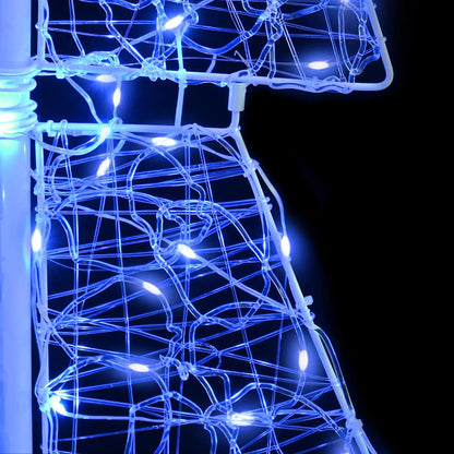 Julgran 240 LED-lampor Blå 180 cm Akryl