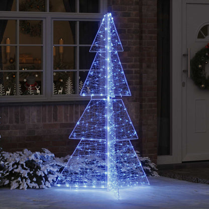 Julgran 240 LED-lampor Blå 180 cm Akryl
