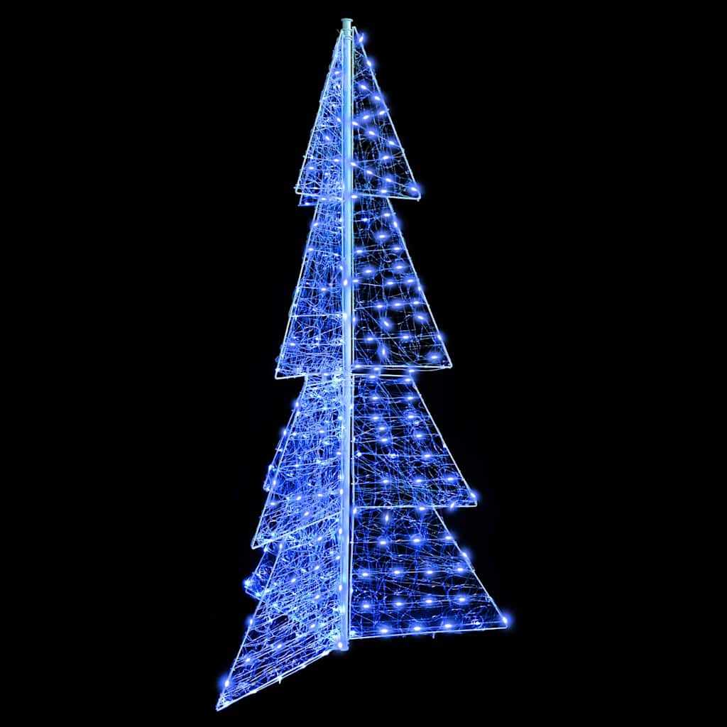 Julgran 240 LED-lampor Blå 180 cm Akryl