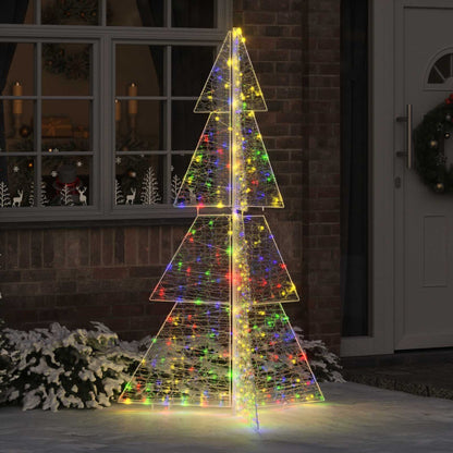 Julgran 240 LED-lampor Flerfärgsdesign 180 cm Akryl
