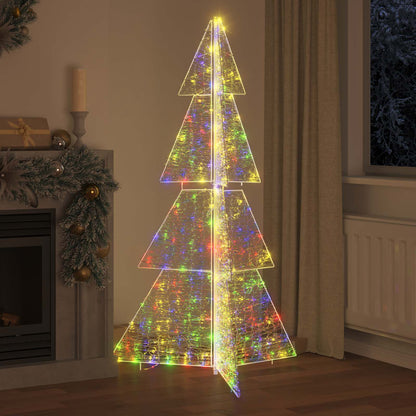 Julgran 240 LED-lampor Flerfärgsdesign 180 cm Akryl