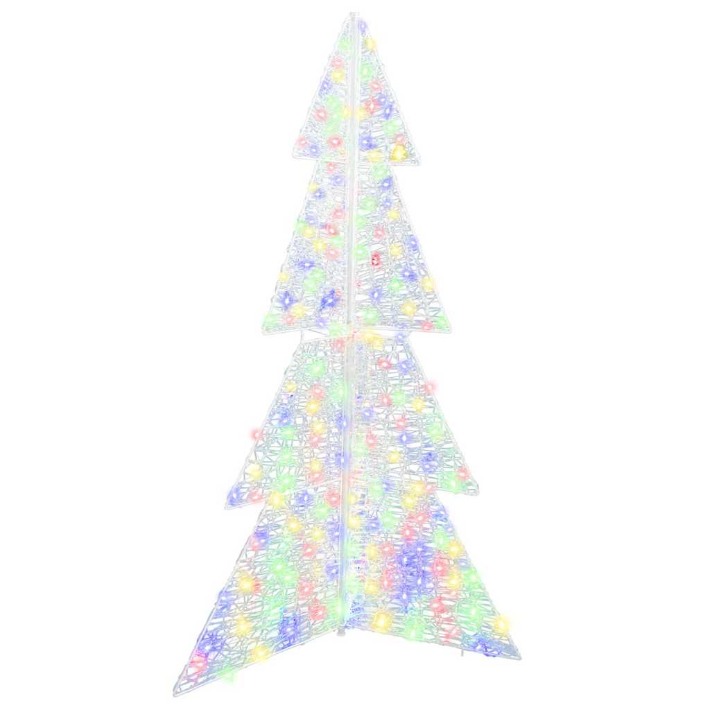 Julgran 240 LED-lampor Flerfärgsdesign 180 cm Akryl