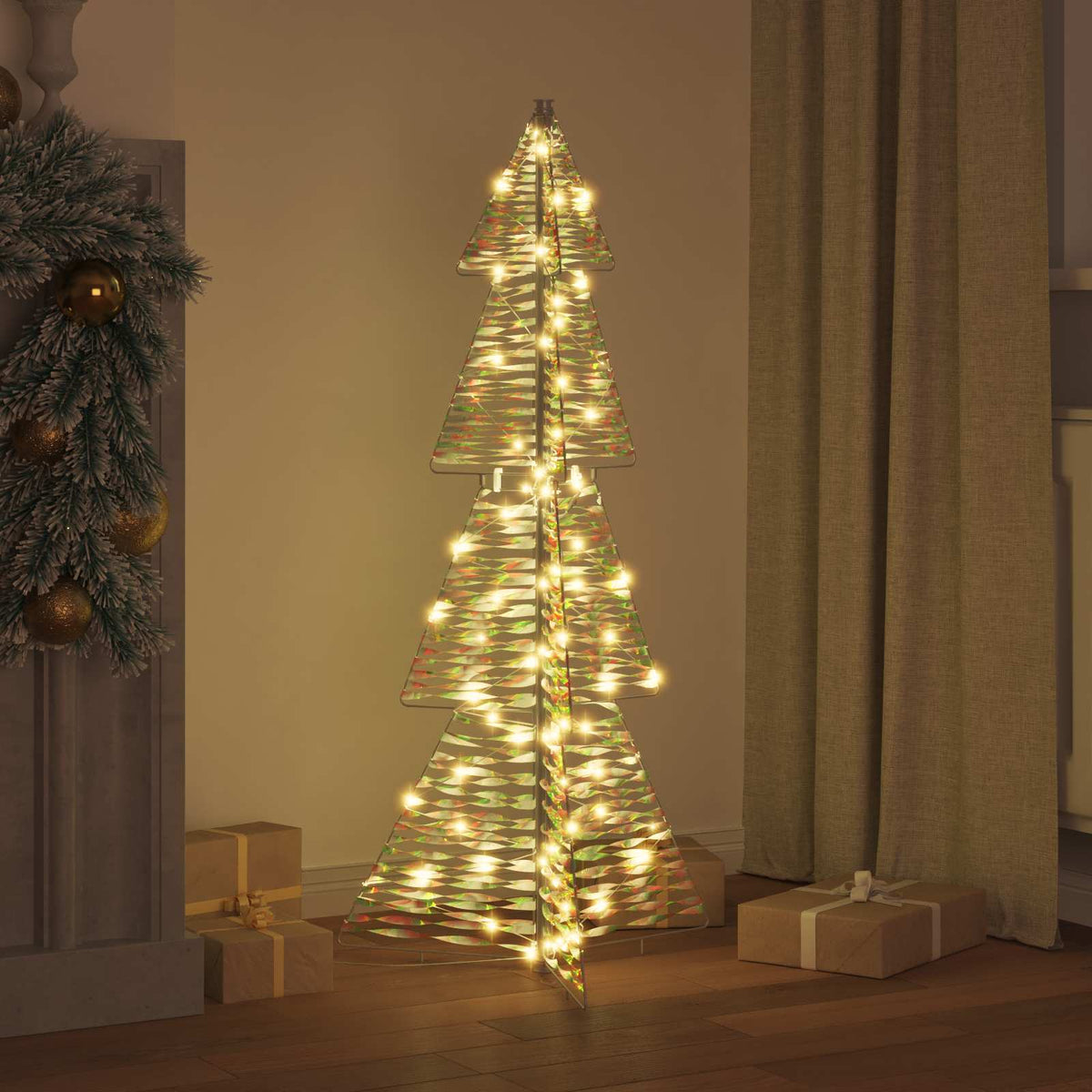 Julgran 100 LED-lampor Varmvit 120 cm PET