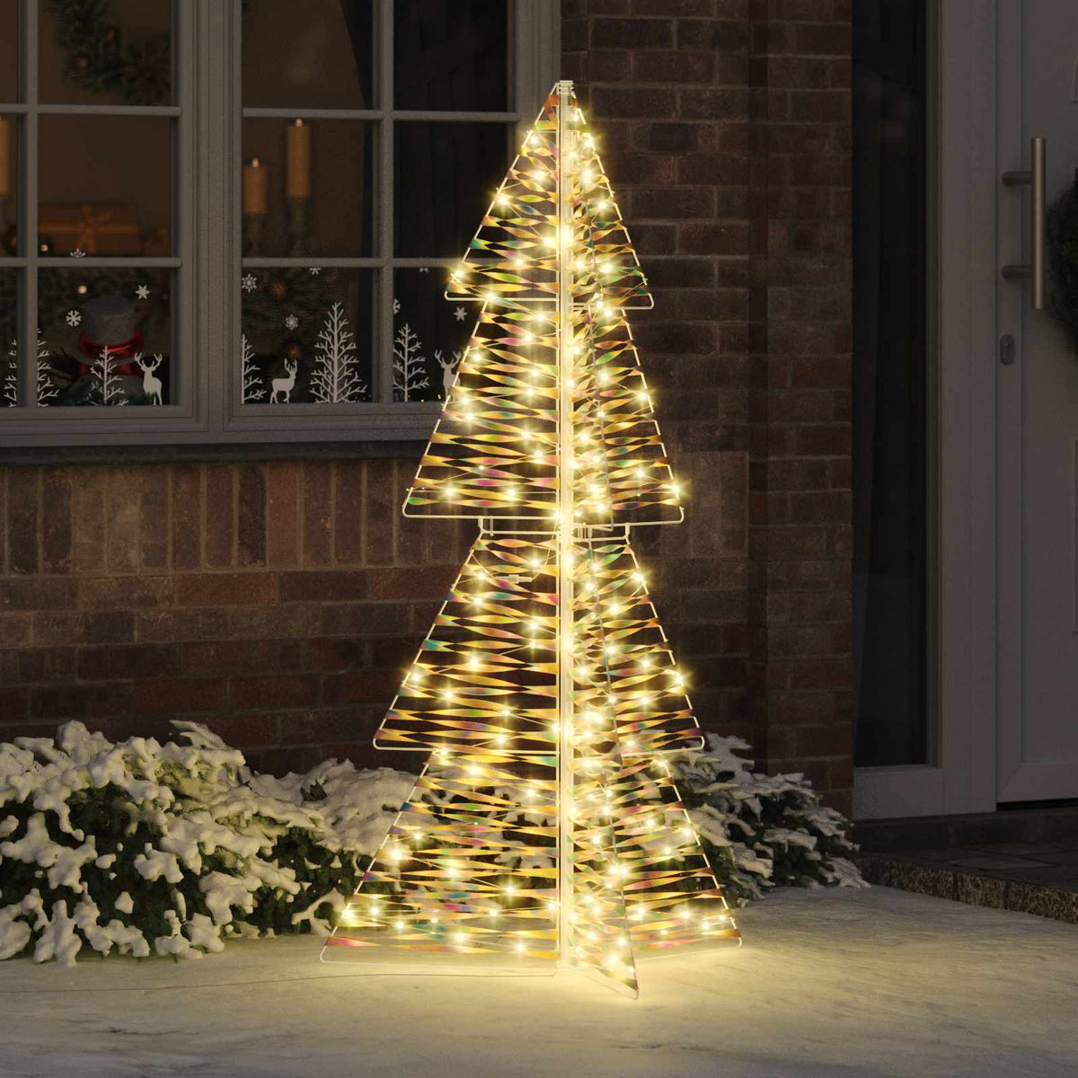 Julgran 160 LED-lampor Varmvit 150 cm PET