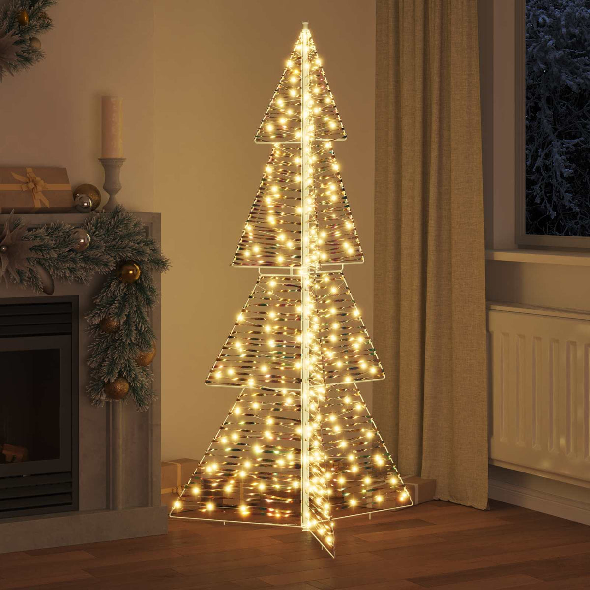 Julgran 240 LED-lampor Varmvit 180 cm PET