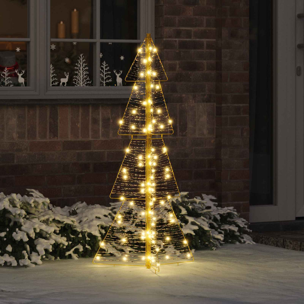 Julgran 100 LED-lampor Varmvit 120 cm PET