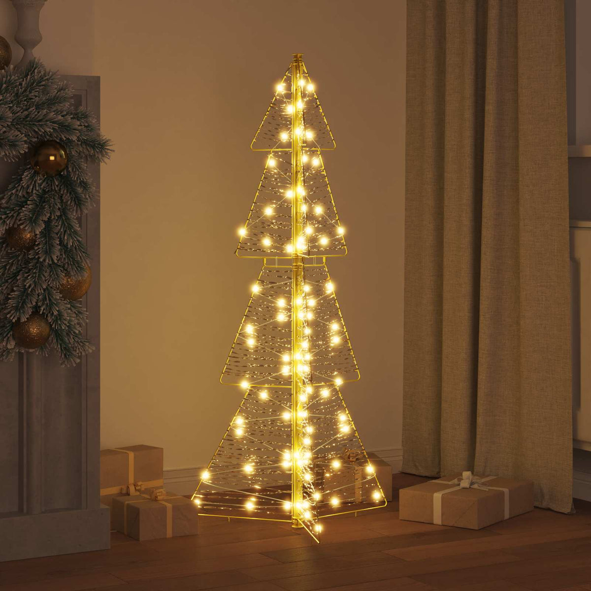 Julgran 100 LED-lampor Varmvit 120 cm PET