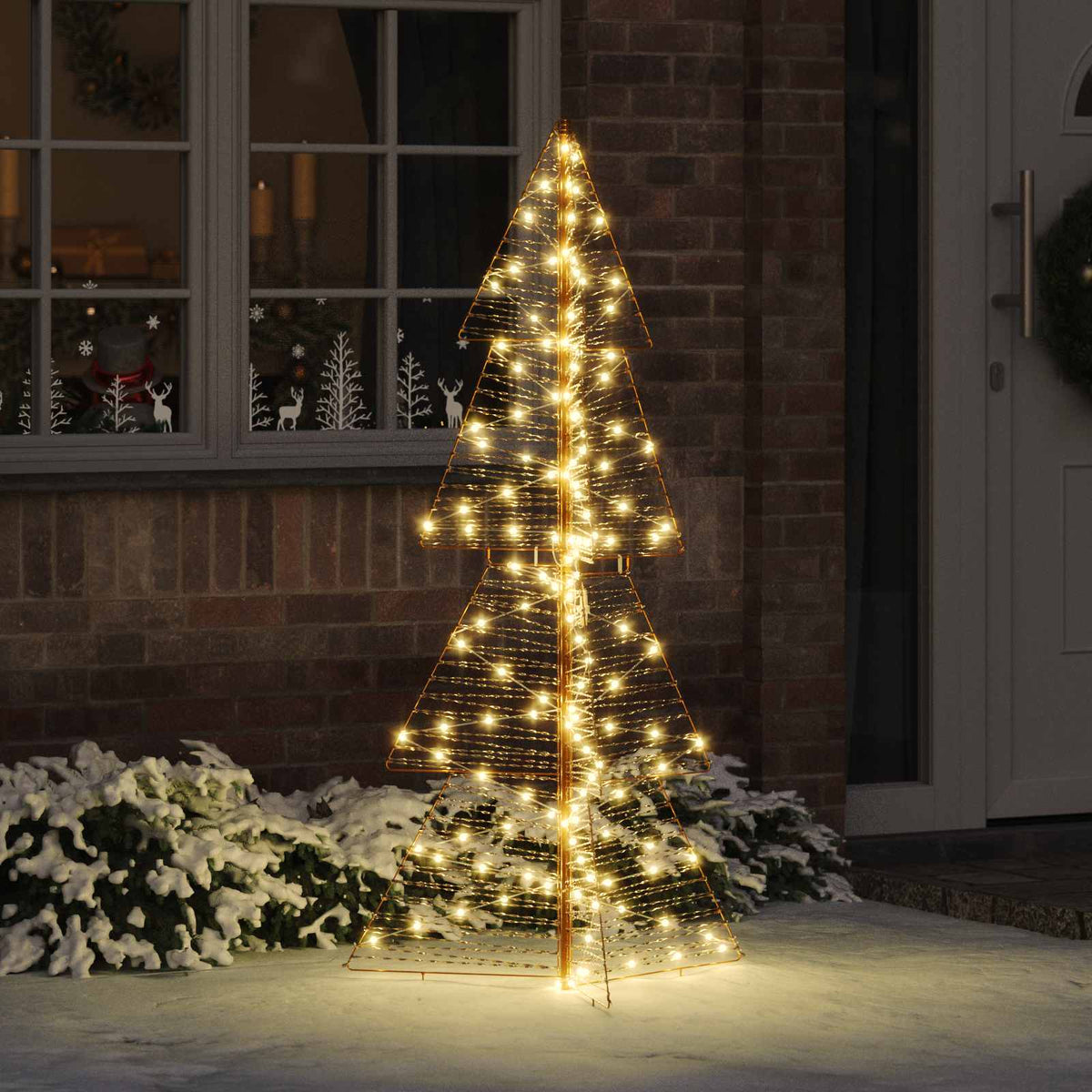 Julgran 160 LED-lampor Varmvit 150 cm PET