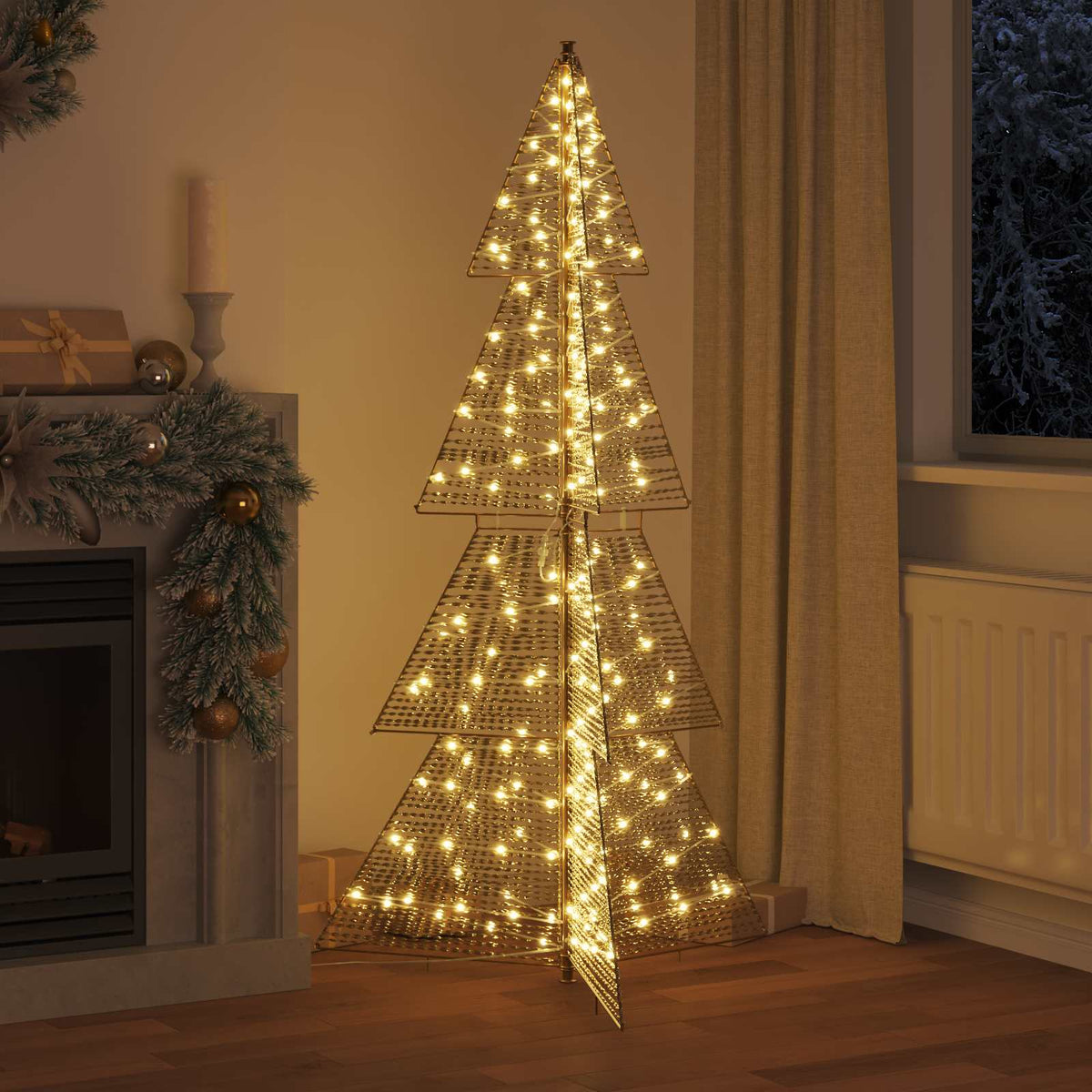 Julgran 240 LED-lampor Varmvit 180 cm PET