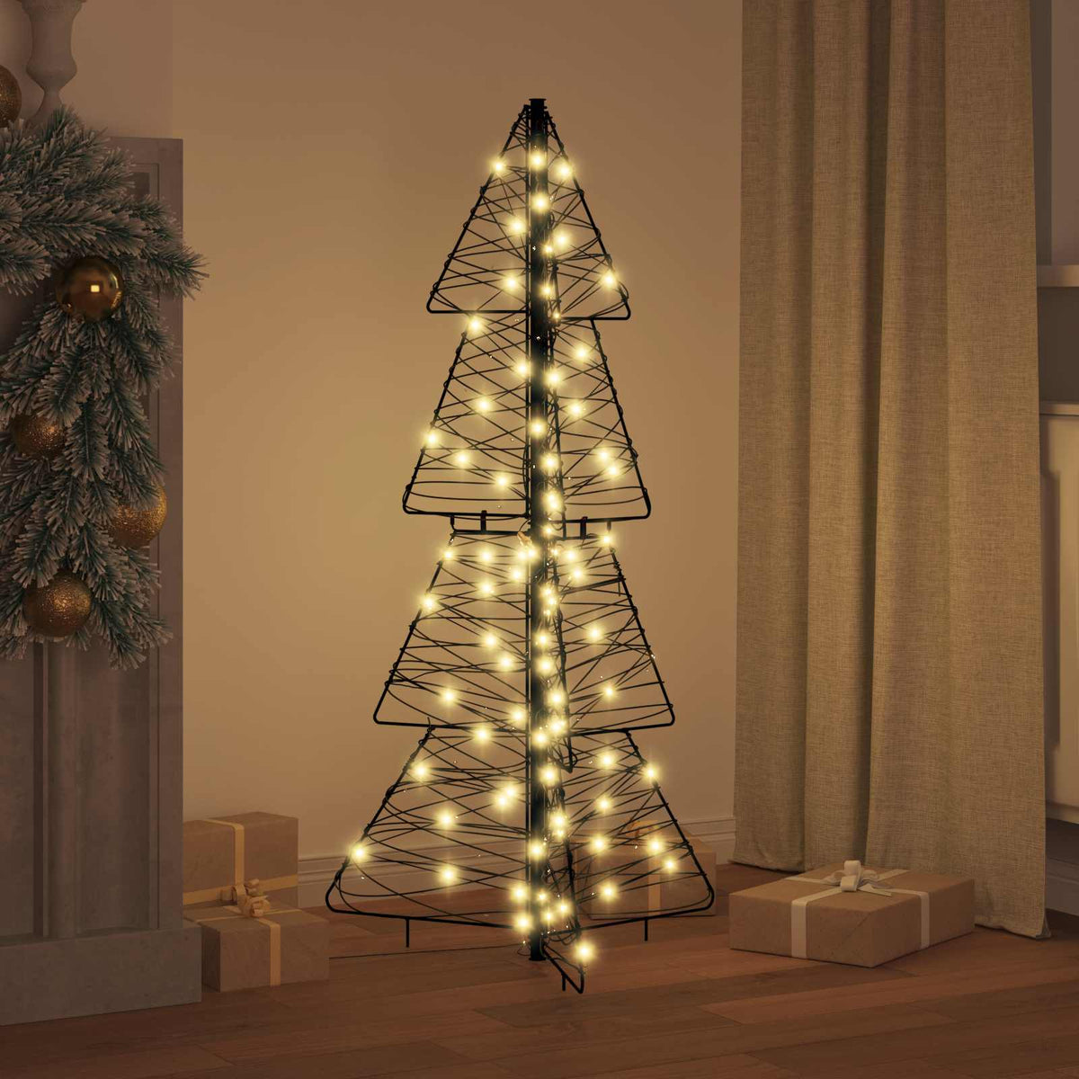 Julgran 100 LED-lampor Varmvit 120 cm Rotting