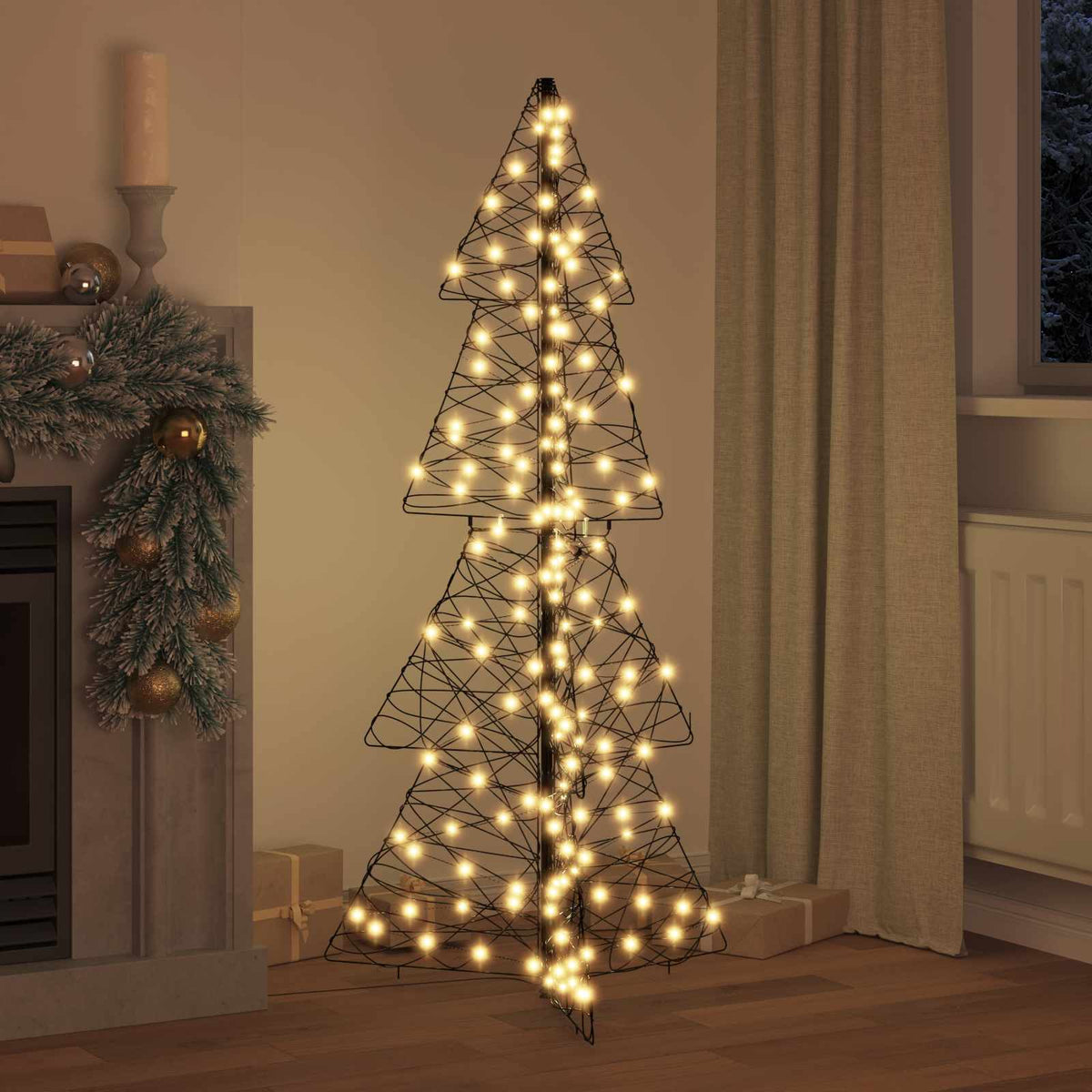 Julgran 160 LED-lampor Varmvit 150 cm Rotting
