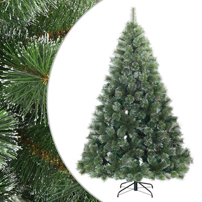Konstgjord Vikbar Julgran Snö Flocked Grön 240 cm PVC, stål