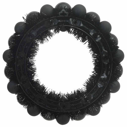 Julkulor kransar 2 st Svart 33 x 33 x 7 cm Polystyren