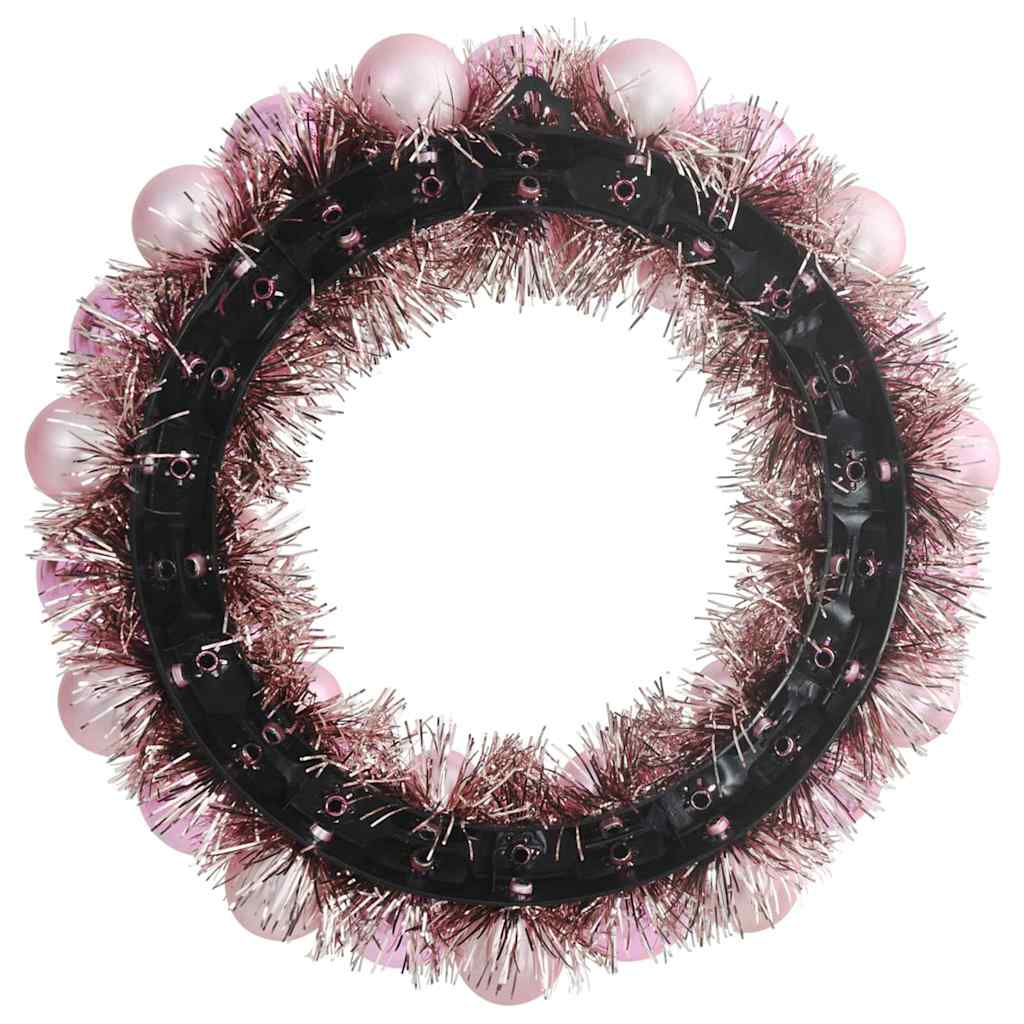 Julkulor kransar 2 st Rosa 33 x 33 x 7 cm Polystyren