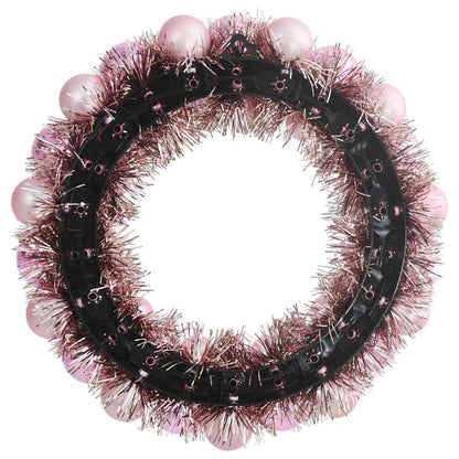Julkulor kransar 2 st Rosa 33 x 33 x 7 cm Polystyren