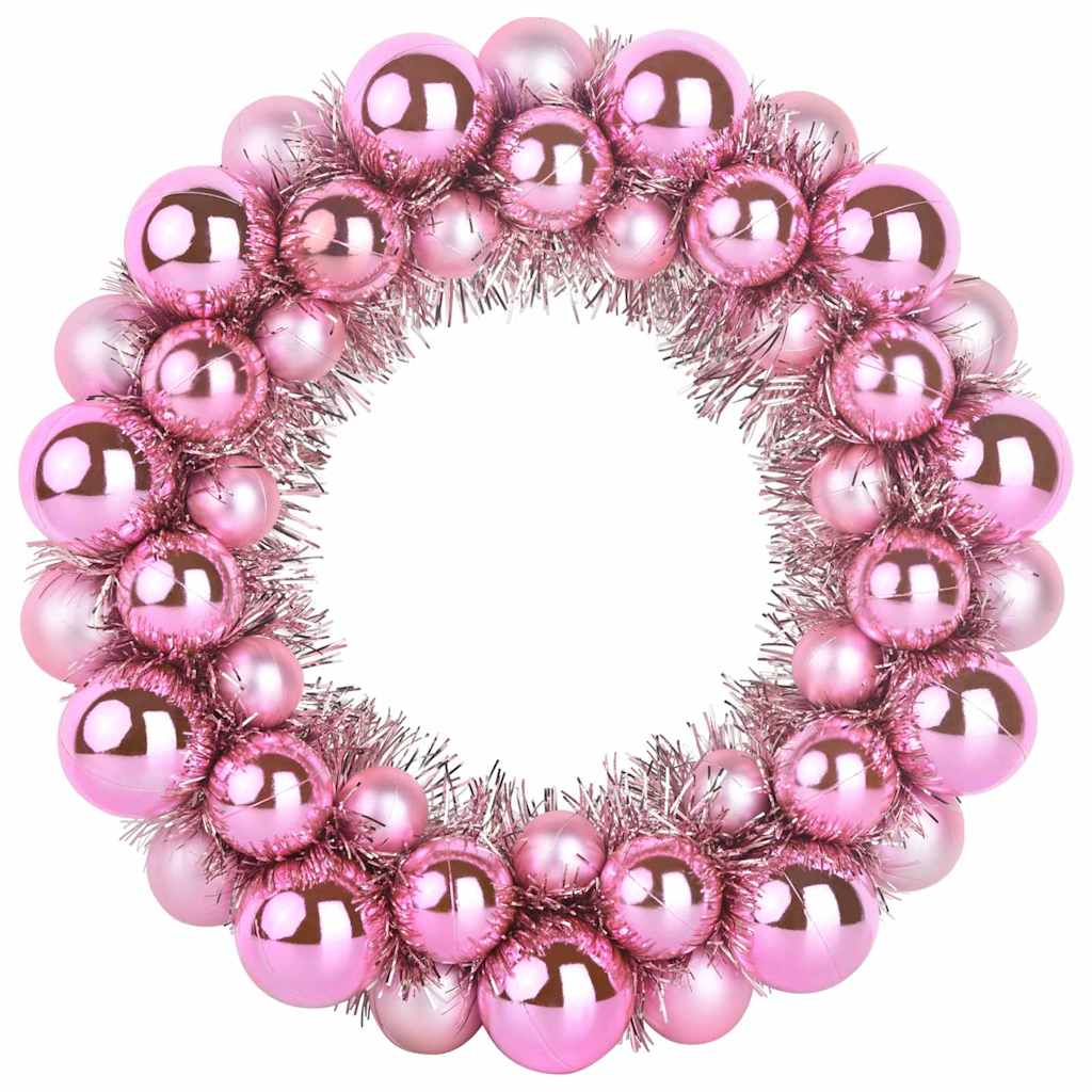 Julkulor kransar 2 st Rosa 33 x 33 x 7 cm Polystyren
