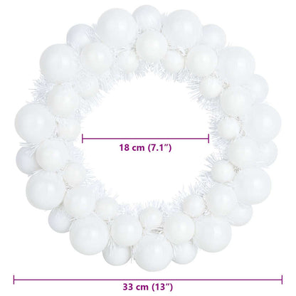 Julkulor kransar 2 st Vit 33 x 33 x 7 cm Polystyren