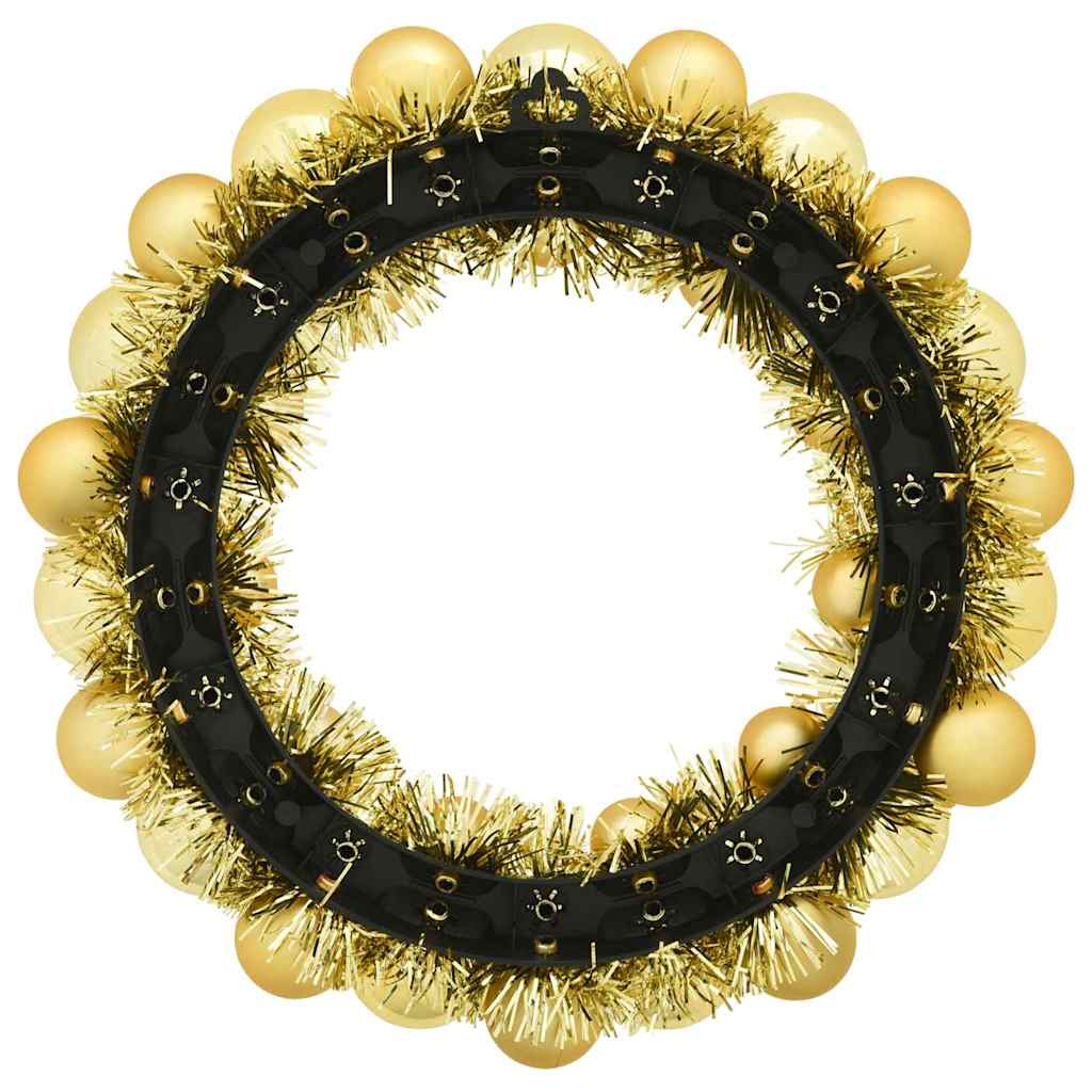 Julkulor kransar 2 st Guld 33 x 33 x 7 cm Polystyren