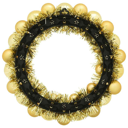Julkulor kransar 2 st Guld 33 x 33 x 7 cm Polystyren