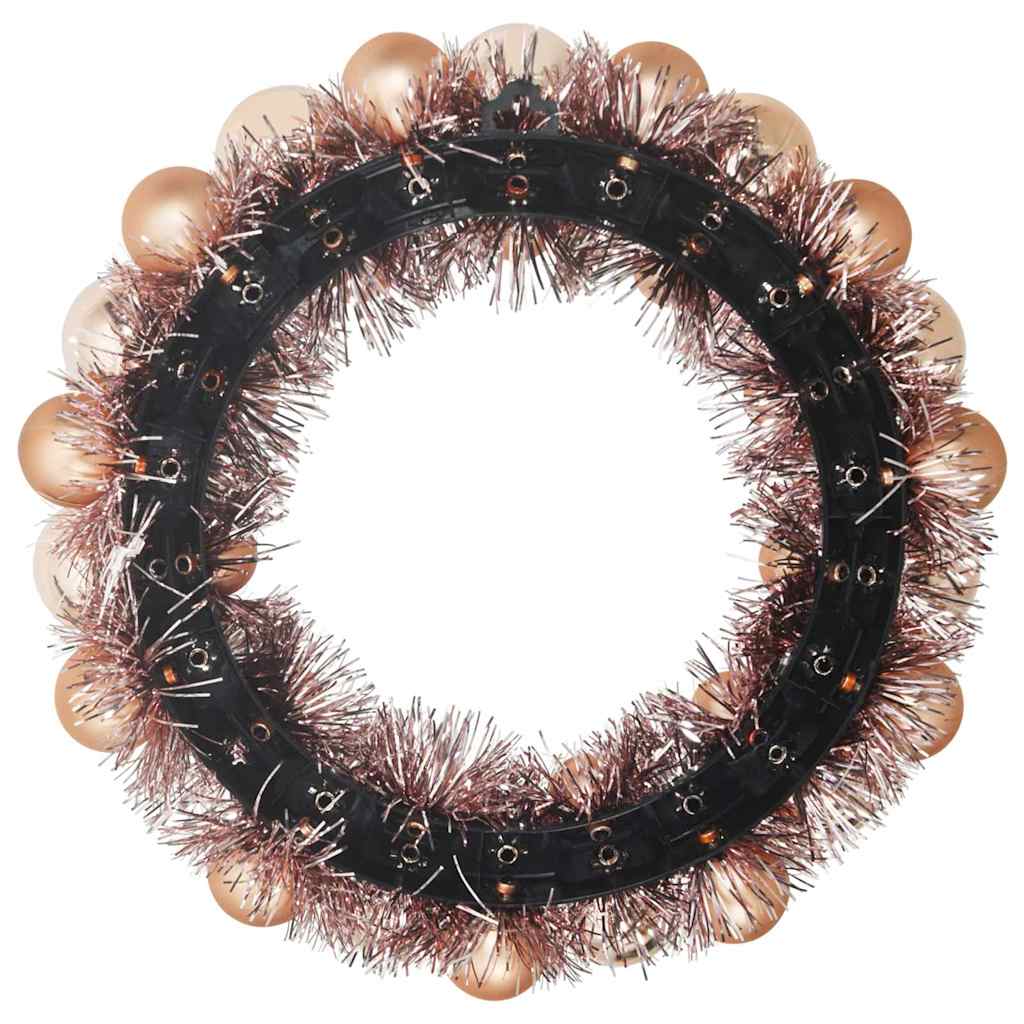 Julkulor kransar 2 st Rosenguld 33 x 33 x 7 cm Polystyren