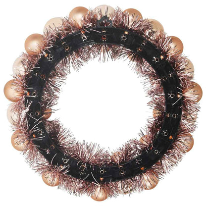 Julkulor kransar 2 st Rosenguld 33 x 33 x 7 cm Polystyren