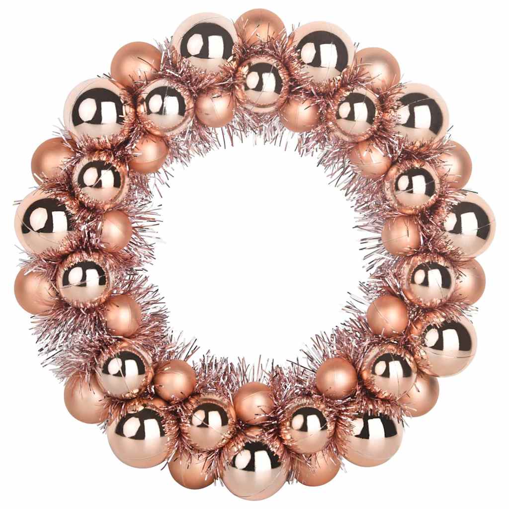 Julkulor kransar 2 st Rosenguld 33 x 33 x 7 cm Polystyren