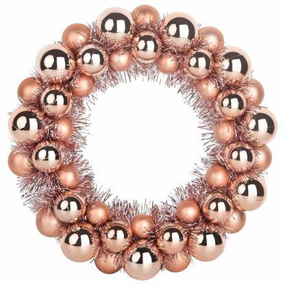 Julkulor kransar 2 st Rosenguld 33 x 33 x 7 cm Polystyren