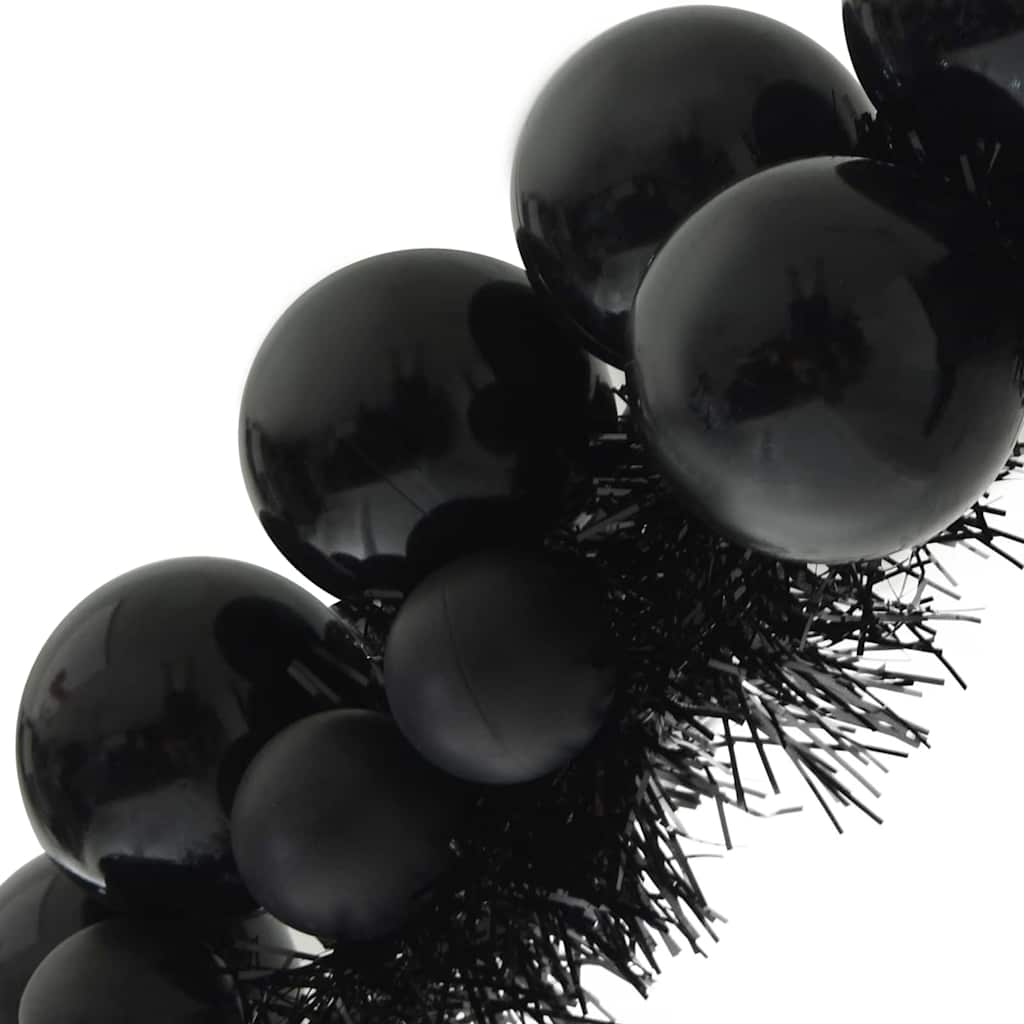 Julkulagirland LED-lampor Svart 186 cm Polystyren