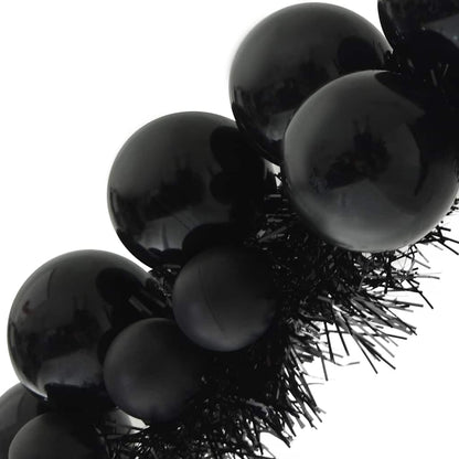 Julkulagirland LED-lampor Svart 186 cm Polystyren