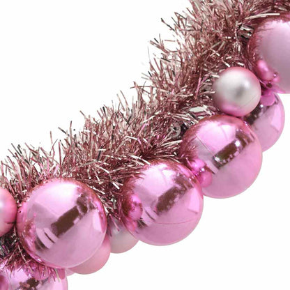 Julkulagirland LED-lampor Rosa 186 cm Polystyren