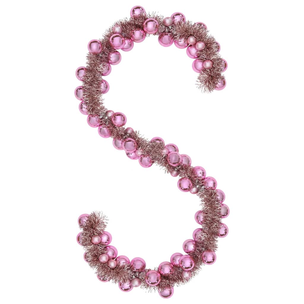 Julkulagirland LED-lampor Rosa 186 cm Polystyren