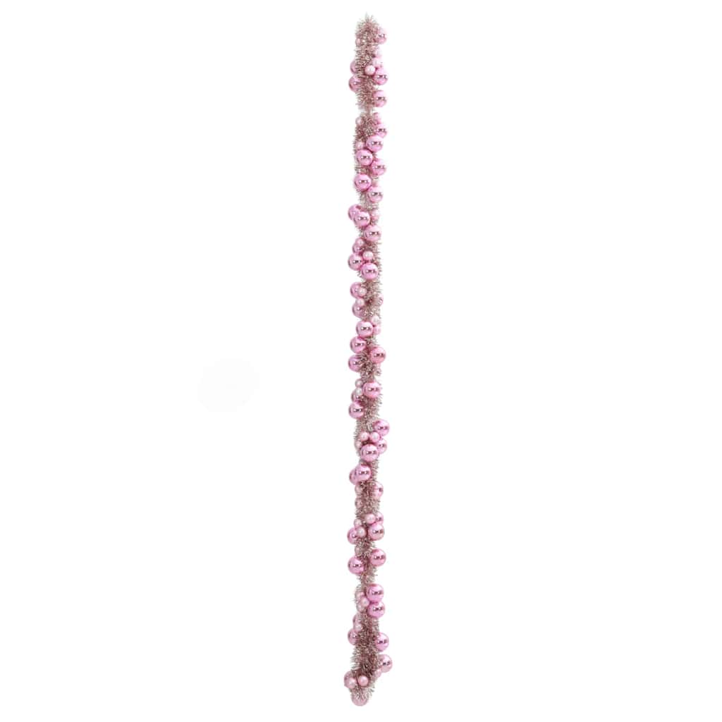 Julkulagirland LED-lampor Rosa 186 cm Polystyren