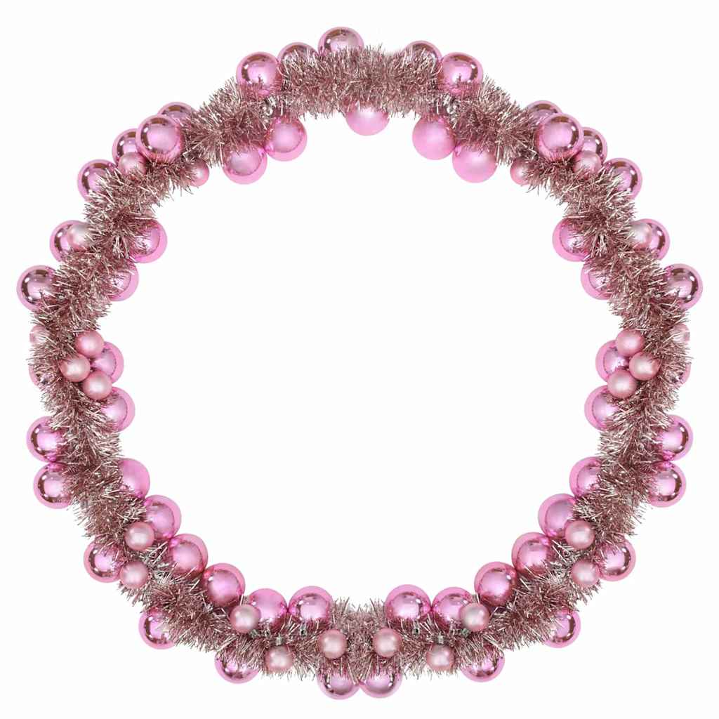 Julkulagirland LED-lampor Rosa 186 cm Polystyren