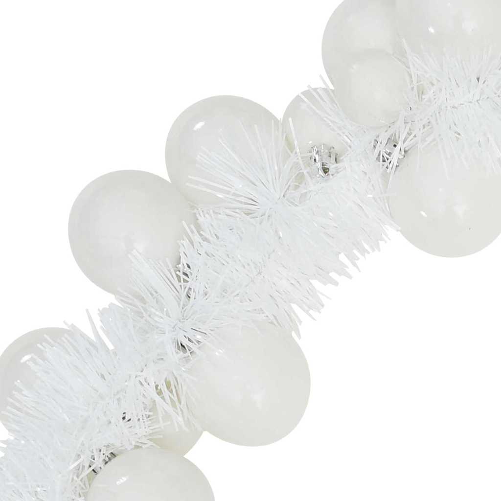Julkulagirland LED-lampor Vit 186 cm Polystyren