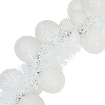 Julkulagirland LED-lampor Vit 186 cm Polystyren