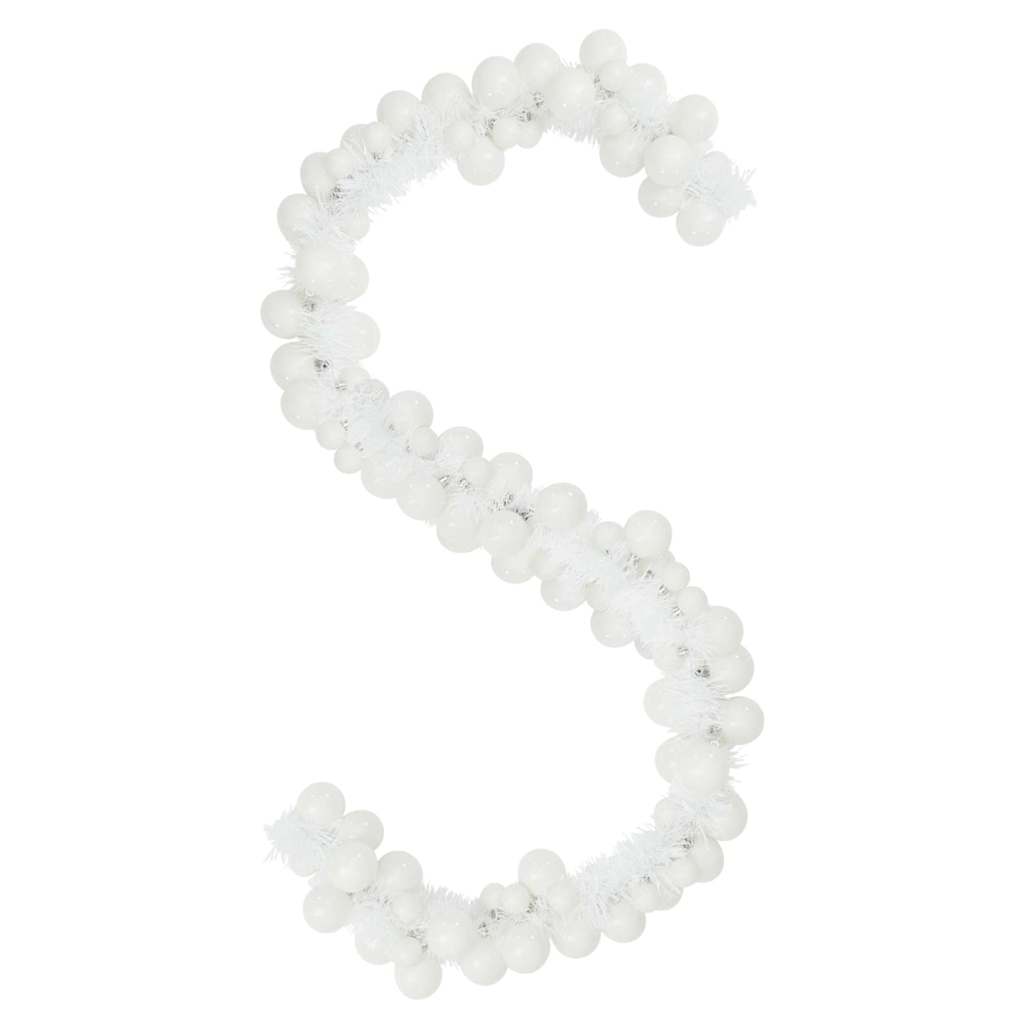 Julkulagirland LED-lampor Vit 186 cm Polystyren