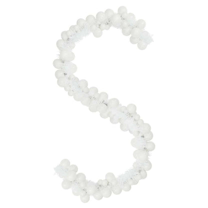 Julkulagirland LED-lampor Vit 186 cm Polystyren