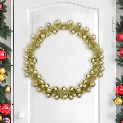 Julkulagirland LED-lampor Guld 186 cm Polystyren