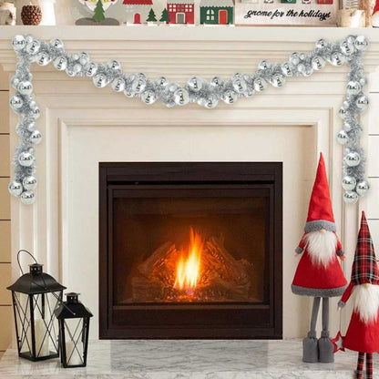 Julkulagirland LED-lampor Silver 186 cm Polystyren